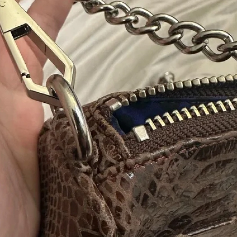 Rebecca Minkoff Brown Faux Snakeskin Crossbody Bag - Picture 5 of 13